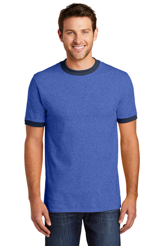 Port & Company Adult Unisex Core 5.4-ounce, 100% cotton Ringer Multi-Color T-shirt